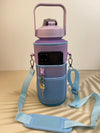 Motivational Drink Bottle + Crossbody Bag - 2 Litre - Purple Gradient