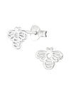 Silver Bee Stud Earrings