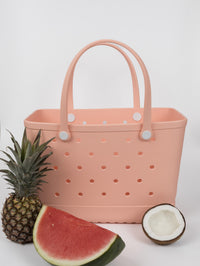 Aloha Vegan Tote Bag - Peach - Large