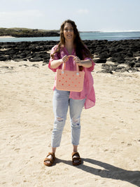 Aloha Vegan Tote Bag - Peach - Small