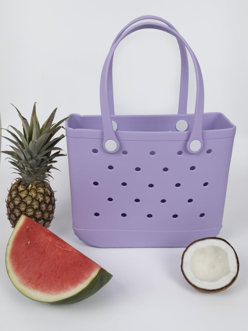 Aloha Vegan Tote Bag - Light Purple - Medium