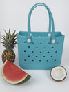 Aloha Vegan Tote Bag - Blue - Medium