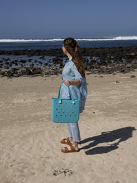 Aloha Vegan Tote Bag - Blue - Medium