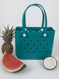 Aloha Vegan Tote Bag - Teal - Medium