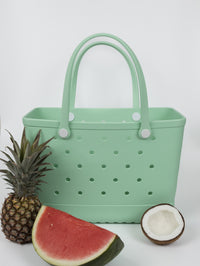 Aloha Vegan Tote Bag - Mint Green - Large