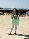 Aloha Vegan Tote Bag - Mint Green - Large