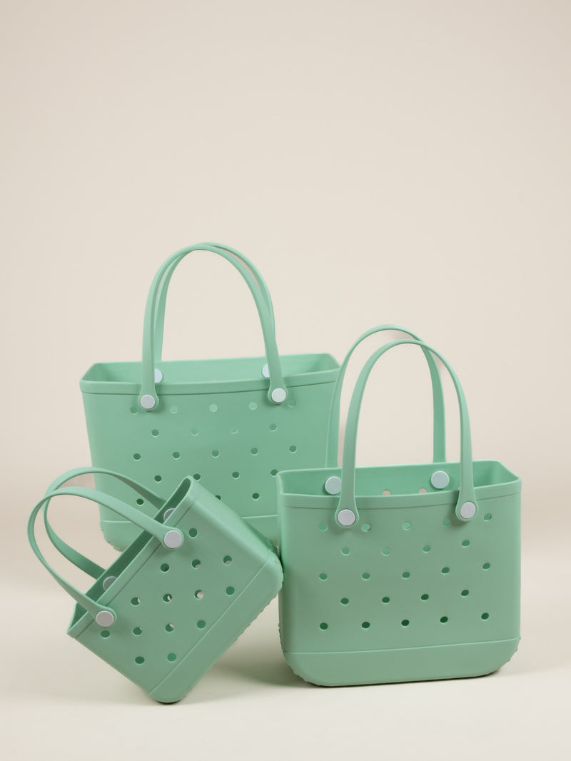 Aloha Vegan Tote Bag - Mint Green - Medium