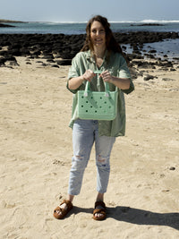 Aloha Vegan Tote Bag - Mint Green - Small