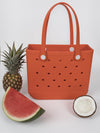 Aloha Vegan Tote Bag - Orange - Medium