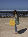 Aloha Vegan Tote Bag - Yellow - Medium