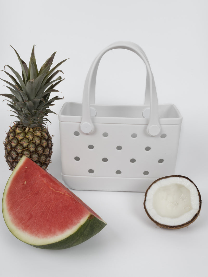 Aloha Vegan Tote Bag - White - Small