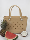 Aloha Vegan Tote Bag - Beige - Large