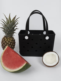 Aloha Vegan Tote Bag - Black - Small