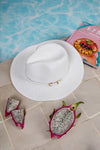 Fedora Sun Hat - Cannes - White