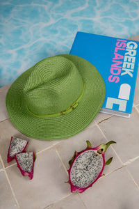 Fedora Sun Hat - Cannes - Apple Green