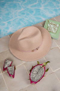 Fedora Sun Hat - Cannes - Light Pink