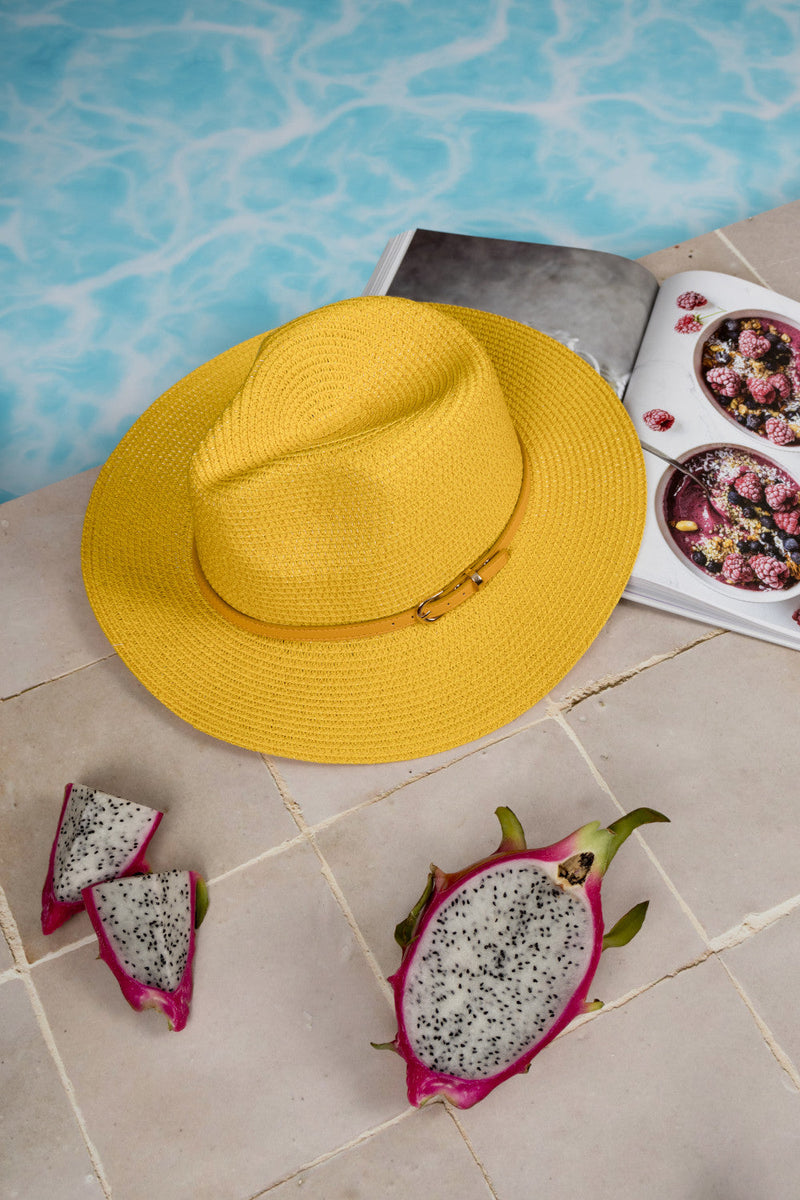 Fedora Sun Hat - Cannes - Sunshine Yellow