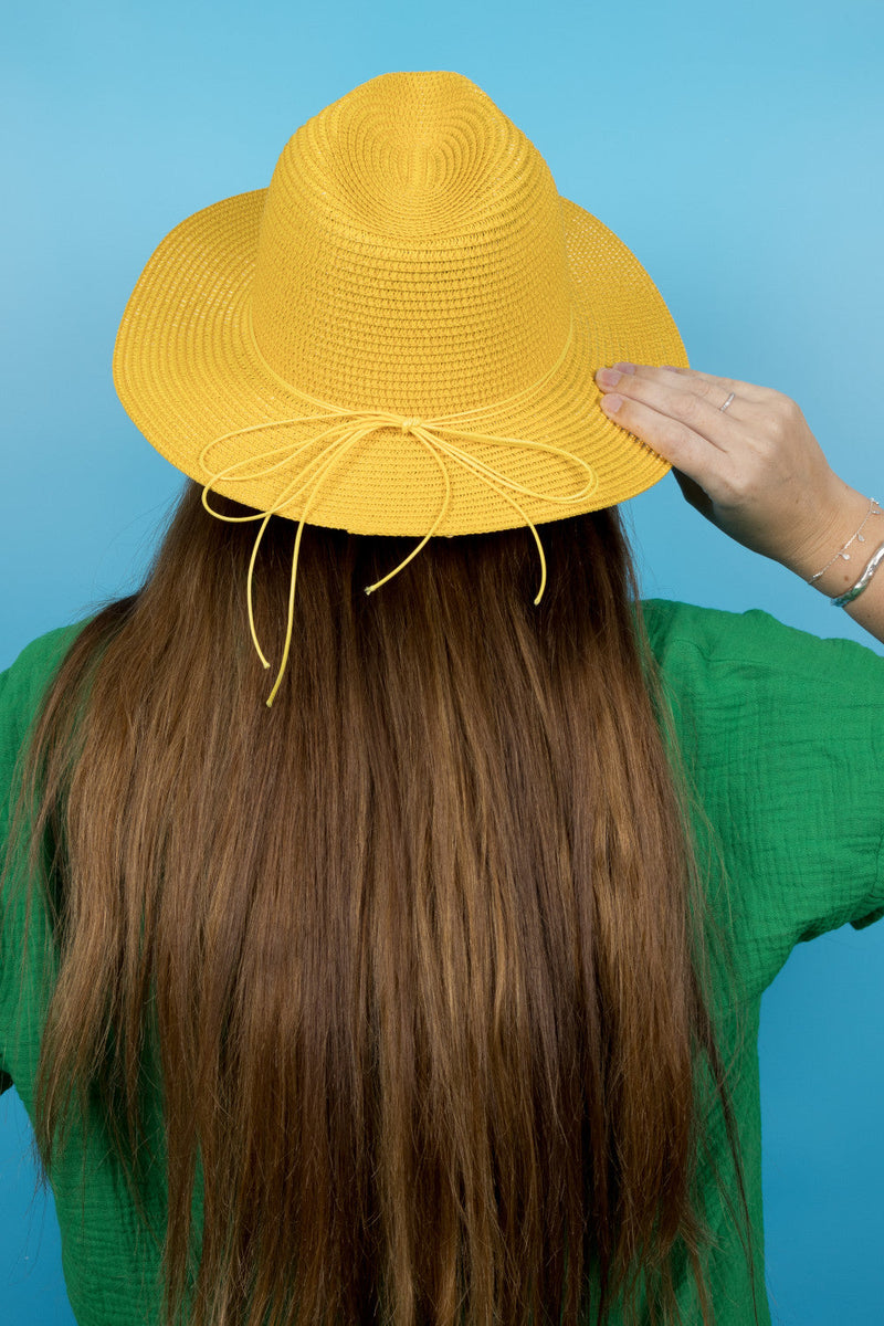 Fedora Sun Hat - French Riviera - Sunshine Yellow