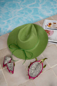 Fedora Sun Hat - French Riviera - Apple Green