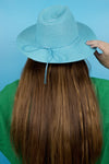 Fedora Sun Hat - French Riviera - Light Blue