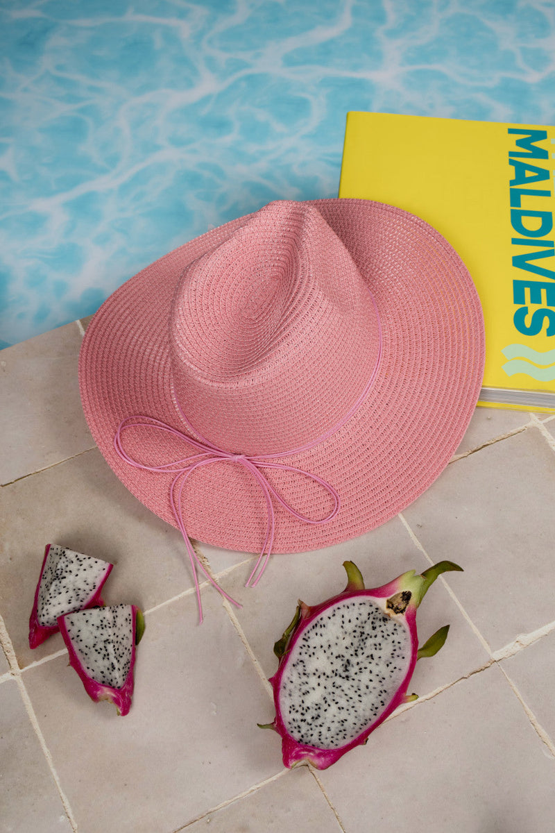 Fedora Sun Hat - French Riviera - Marshmallow Pink