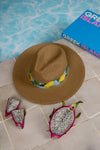 Fedora Sun Hat - Saint Tropez - Lemons + Leaves