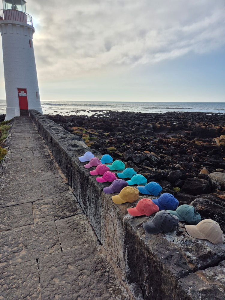 Vintage Washed Cap - 100% Cotton - Byron Bay - Ocean