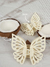 Claw Clip - Small Double Butterfly - Ivory