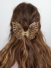 Claw Clip - Jumbo Double Butterfly - Hazelnut