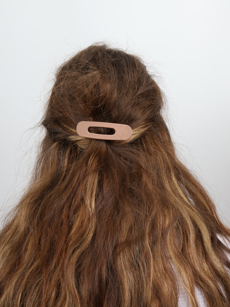 Oval Hair Clip - Medium - Oat