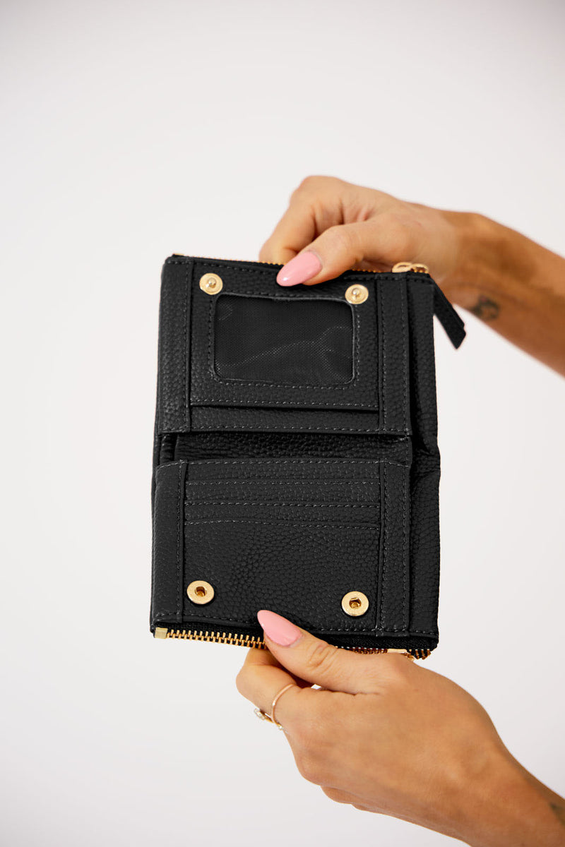 Vegan PU Leather Hamptons Wallet - Black