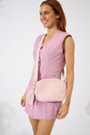 Vegan PU Leather Sandy Springs Crossbody - Light Pink