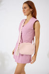 Vegan PU Leather Sandy Springs Crossbody - Light Pink