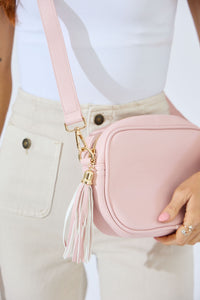 Vegan PU Leather Sandy Springs Crossbody - Light Pink