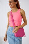 Vegan PU Leather Sandy Springs Crossbody - Bubblegum