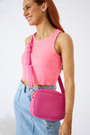 Vegan PU Leather Sandy Springs Crossbody - Bubblegum