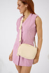 Vegan PU Leather Sandy Springs Crossbody - Ivory