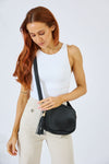 Vegan PU Leather Sandy Springs Crossbody - Black