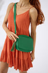 Vegan PU Leather Sandy Springs Crossbody - Emerald Green