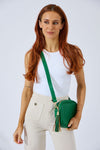 Vegan PU Leather Sandy Springs Crossbody - Emerald Green