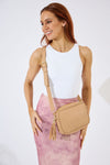 Vegan PU Leather Sandy Springs Crossbody - Beige