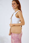 Vegan PU Leather Sandy Springs Crossbody - Beige