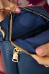 Vegan PU Leather Key West Phone Bag - Navy