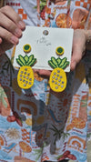 Pineapple Beaded Earrings