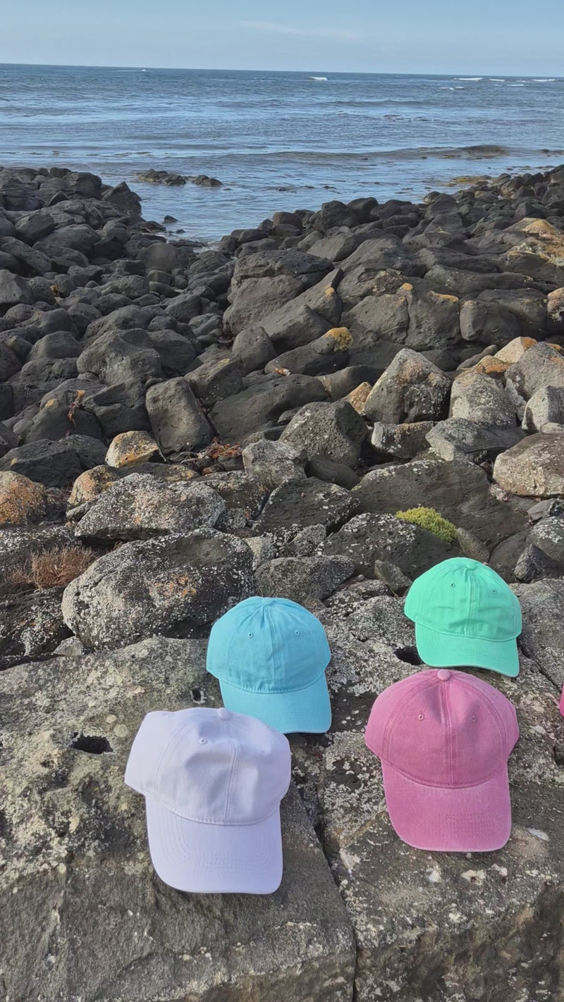 Vintage Washed Cap - 100% Cotton - Byron Bay - Sea Foam