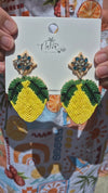 Lemon Beaded Earrings