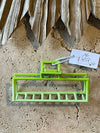 Claw Clip Metal - Lime Green Ombré -Rectangle