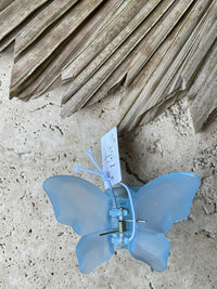 Claw Clip - Frosted Butterfly - Blue