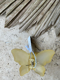 Claw Clip - Frosted Butterfly - Yellow