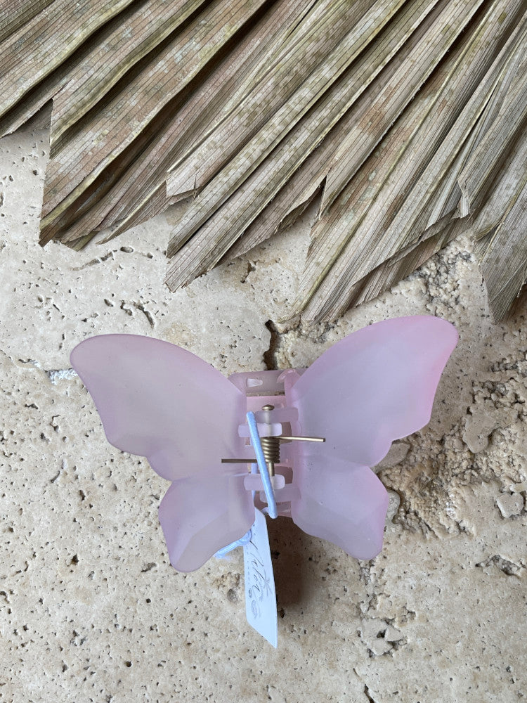 Claw Clip - Frosted Butterfly - Marshmallow